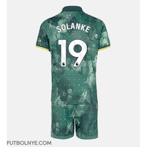 Camiseta Tottenham Hotspur Dominic Solanke #19 Tercera Equipación para niños 2024-25 manga corta (+ pantalones cortos)